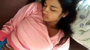 Brother catches sleeping girl with huge breasts and pins her down
