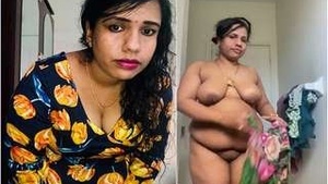 Mature woman captures her own nude body for her lover