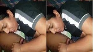 Lankan wife sucks her husband's cock and releases him