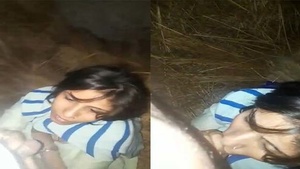 A rural girl pleasures her uncle with oral sex
