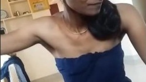 Adorable Tamil babe gives a sensual blowjob