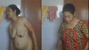 Desi wife's intimate undressing and soapy bathing session