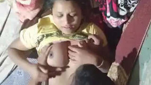 Desi couple with big breasts engages in intense sexual activity