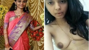All-natural Indian college girl reveals her body
