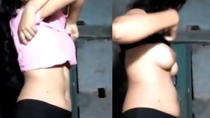 Desi slim teen shows off her body in lingerie for boyfriend