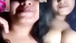 Beautiful Indian GF gets naughty on video call