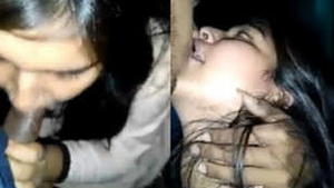 Desi couple enjoys outdoor sex in the night