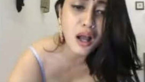 Indian Aunty's Cam Show Features Her Busty Boobs and Pussy