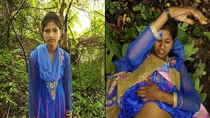 Desi babe gets naughty in the wild outdoors in this MMS video