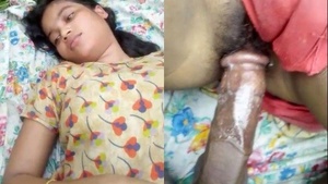 Outdoor Indian girl enjoys oral sex on big dick