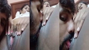 Indian woman's pussy gets licked in homemade video