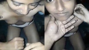 Desi beauty gives a blowjob and gets fucked in a tight pussy