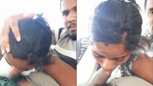 Desi babe from rural area performs a skillful blowjob