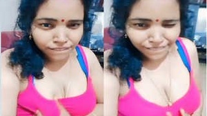 Busty mallu bhabhi flaunts her breasts and pussy on camera