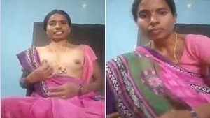 Telugu bhabhi strips and pleasures herself on camera