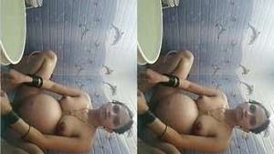 Pregnant wife films herself taking a bath for her husband