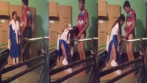 College professor gets blowjob from cute Indian girl