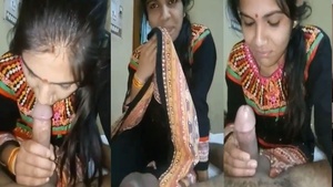 Watch a married Indian woman give her husband a blowjob on cam