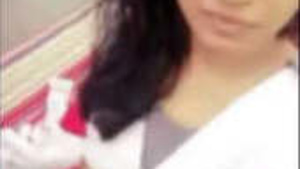 Indian college girl gets naughty in a video