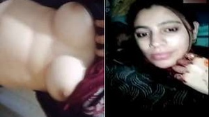 Exclusive video of a Pakistani wife flaunting her breasts