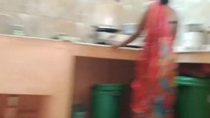 Cheating Indian wife gets caught and fucked by her boss in a kitchen