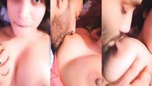 A stunning amateur couple from India performs an intimate sexual show for the camera