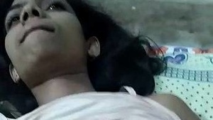 Desi teen with a hairy pussy gets fucked on camera