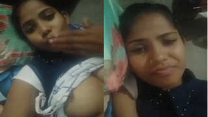 Exclusive video of pretty Indian girl flaunting her cute boobs