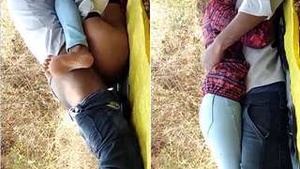 Indian couple's passionate outdoor sex in part one of their romance