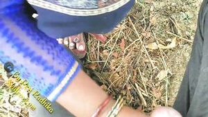 Outdoor sex with a curvy Indian babe with a natural hairy pussy