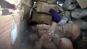Desi couple gets caught having sex in the store room