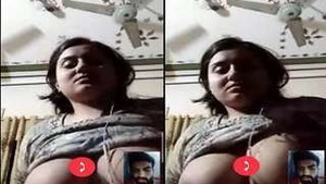 Exclusive video of a busty girl on video call