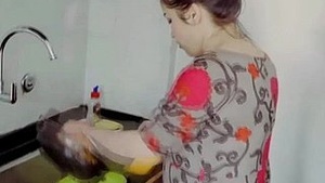 Haze-covered man has sex with curvy housewife on second floor