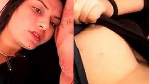 Newly married Indian woman flaunts her breasts in a selfie video