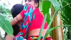 Indian wife rides in the wilderness