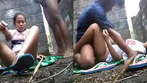Two village girls have sex in a broken house