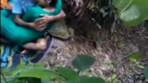 Young Indian girl strips and gets fucked on banana farm