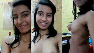 Indian girl flaunts her perky breasts in steamy video