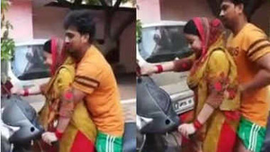 Desi Aunty's bike ride ends with a handjob