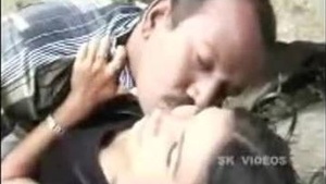 Mms porn video of a young Indian couple having sex in public