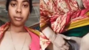Desi babe flaunts her big boobs and pussy in solo video