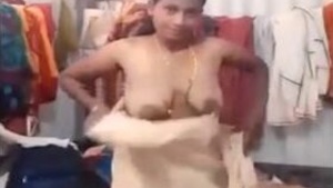 Tamil wife records nude video on hidden camera