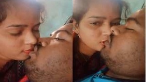 Amateur Indian couple shares a passionate kiss in exclusive video