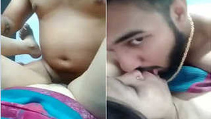 Amateur Indian girl with big boobs gives a blowjob and gets fucked