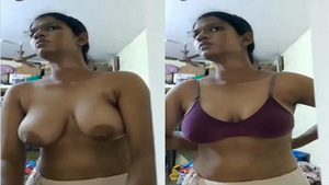 Amateur Indian girl flaunts her breasts in exclusive video