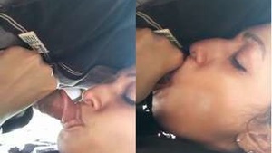 Exclusive video of a hot Indian girl giving a blowjob outdoors