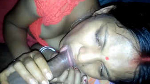 Desi wife gives a lovely blowjob to her husband's friend