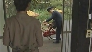 Asian porn video featuring a Japanese postman and a housewife