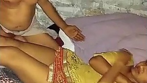 Desi village wife pleasures her husband and father-in-law with anal sex in HD video