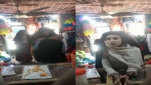 Pakistani shopkeeper gets a taste of village girl's sexy boobs
